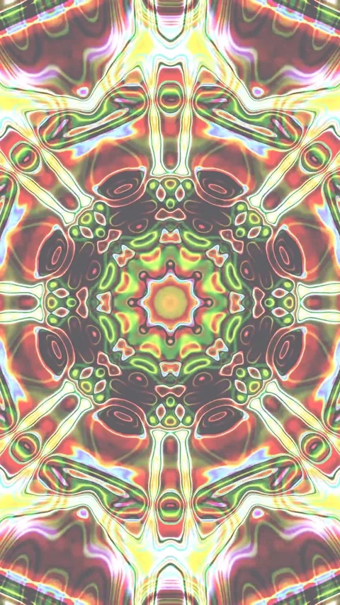Vj loop Tunnel Video Kaleidoscope Screensaver With Symmetrical Designs And .. Stock Footage 321571431