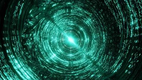 VJ Loop Turquoise Tunnel Background 4K Stock Footage 209891394