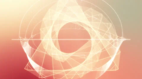 VJ Loop - Twisting triangle and sphere 3D wireframe loop Stock-Footage 35815978