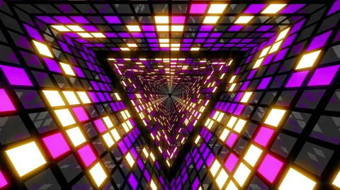 VJ Loop Violet Gold Tunnel 库存影片 50452774