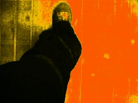 VJ Loop walking yellows lr Stock Footage