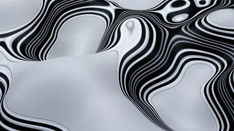 VJ Loop is a wave flow of abstract futuristic waves. Stock Footage 159113516