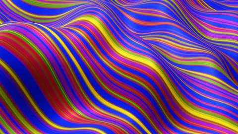 VJ Loop wave movement of multicolored lines in the form of abstract waves. Stock Footage 159186389
