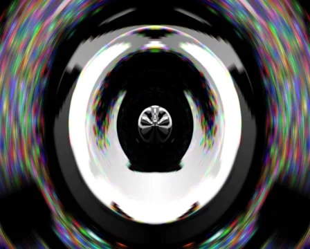 VJ LOOP - White Circular Evolving Noise Stock Footage 42124606