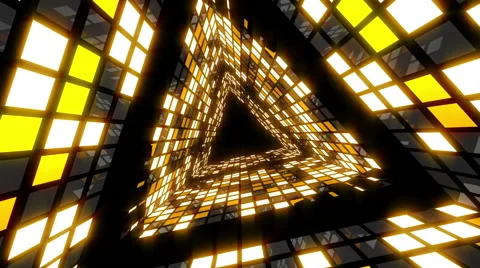 VJ Loop Yellow Gold Tunnel Video stock 50454108