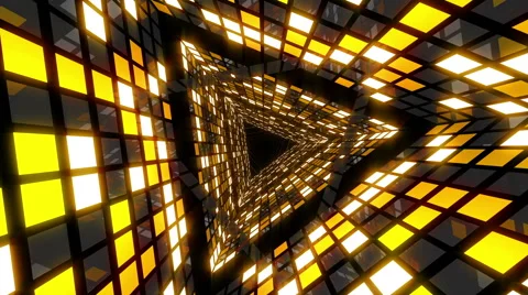 VJ Loop Yellow Gold Tunnel 2 库存影片 50475792