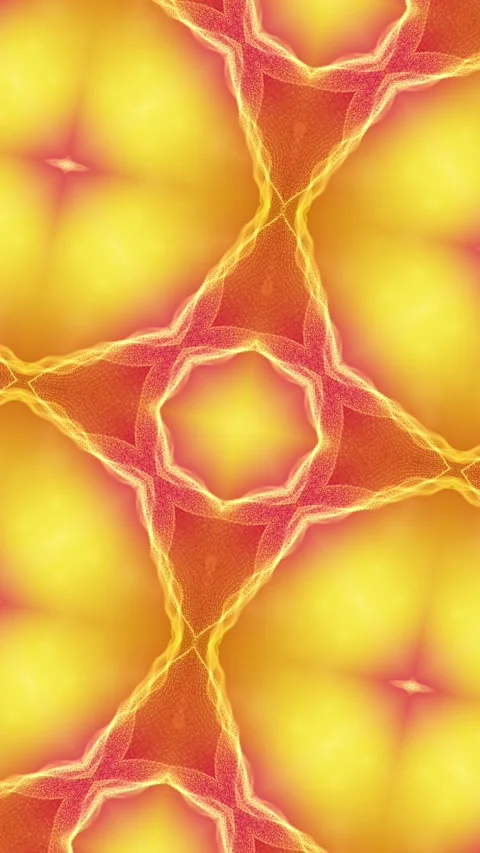 Vj Loop Yellow Neon kaleidoscope. Vertical looped video Stock Footage 229460242