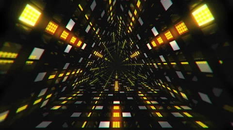 VJ Loop Yellow Triangular Tunnel 库存影片 60118635