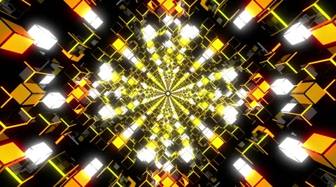 VJ Loop Yellow Tunnel 库存影片 53126675