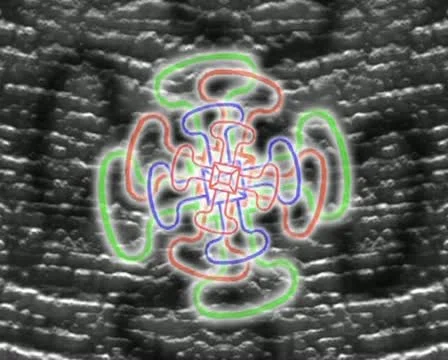 VJ Loop,Colored Crosses on Mercury liquid background Stock Footage 12192914