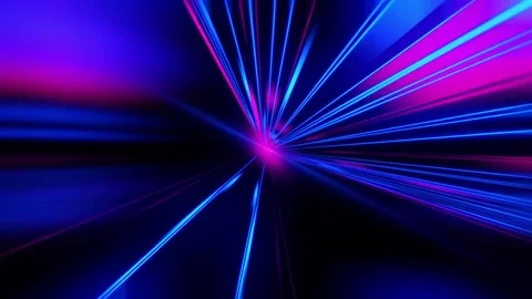 VJ Looped speed motion light beams. Colored light streaks acceleration. Abstract Stock Footage 81365426