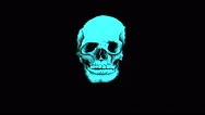 Vj Loops Skull Skeleton X Rays Head Art Animation Background Stock Footage