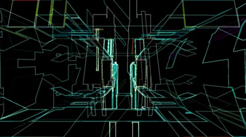 VJ Loops Step on Edges Hallway Like Animation Stock Footage 33791700