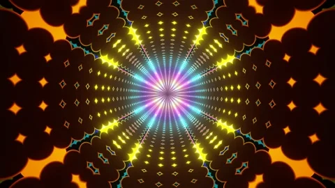 VJ Loops tunnel abstract background of figures. Stock Footage 166073812