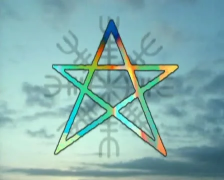 VJ Loop,Seamless,Alchemy Signs on Blue Sky background Stock Footage 12192912