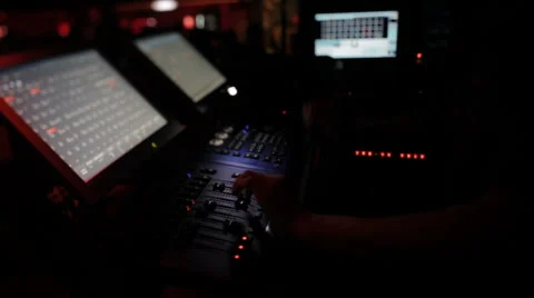 Vj on a mixer Stock Footage 889201