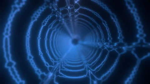 VJ motion graphics, audio vu meter spectrum waveform circle beat react EDM Stock Footage 195764537