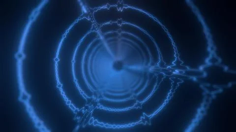 VJ motion graphics, audio vu meter spectrum waveform circle beat react EDM Illustrazione stock