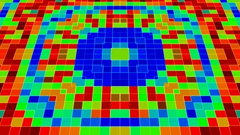 VJ Motion Graphics Visuals Background Mirrored Pixel Grid Infinite Drop   Stock Footage 321622945