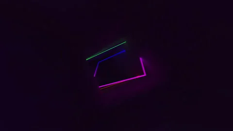 VJ neon light tunnel background loop Stock Footage 237241453