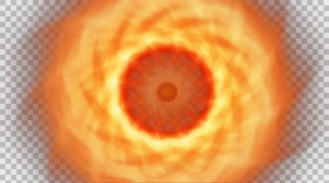 VJ Orange Hypno Loop Alpha Stock Footage 50013546