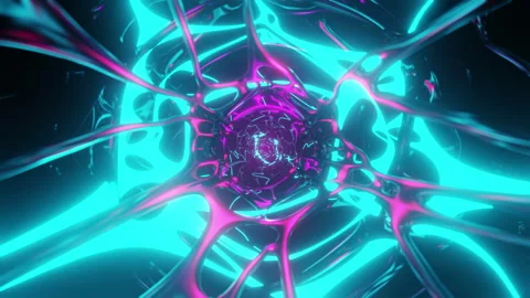 VJ Organic Sci-Fi Tunnel 3D Looping Animation Stock Footage 274124919