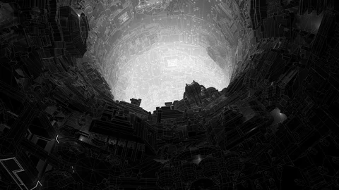 VJ Spaceship Projection Mapping Loop Into Vortex Hole NASA Stock Footage 118872859