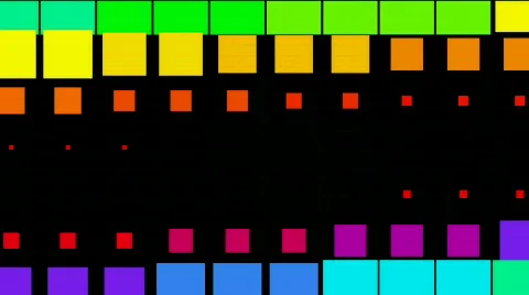 Vj square neon light array matrix background&amp;cube big data database backdrop. Stock Footage 789185