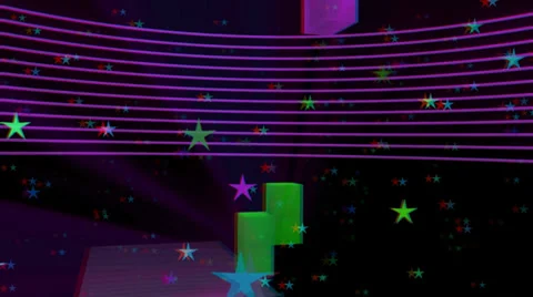 Vj, tetris on a black background. 3d, stereoscopic, anaglyph. Stock Footage 34148126