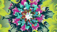 Vj, Varicoloured Flowers Of Abstraction. 3D, Stereoscopic, Anaglyph Stock Footage