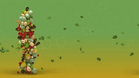 Vj Walking Vegetable Man going from left to right Video stock 234354646