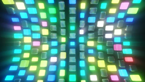 VJ wall from cubes Stock-Footage 113932380