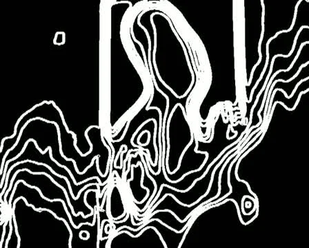 VJ36 vj loop of the outlines of a woman moving Stock Footage