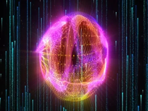 VJ640 FORM LINES4 orbs Vídeo Stock 8522510