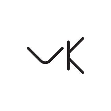 Vk initial letter vector logo icon Illustrazione stock