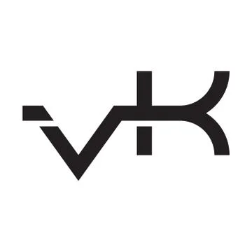 Vk initial letter vector logo icon Illustrazione stock