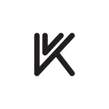 Vk initial letter vector logo icon Illustrazione stock