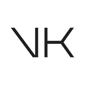 Vk initial letter vector logo icon Illustrazione stock
