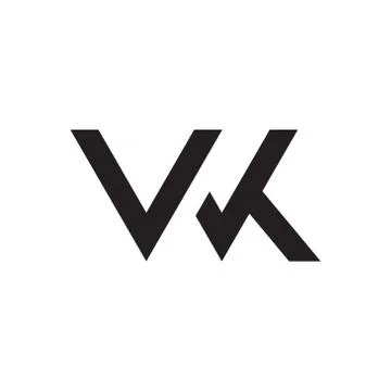 Vk initial letter vector logo icon Stock Illustration