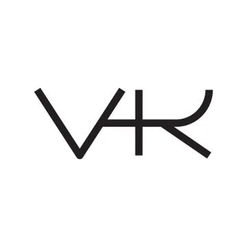 Vk initial letter vector logo icon Illustrazione stock