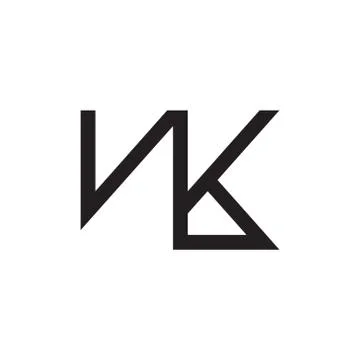 Vk initial letter vector logo icon Illustrazione stock