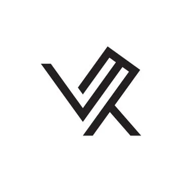 Vk initial letter vector logo icon Illustrazione stock
