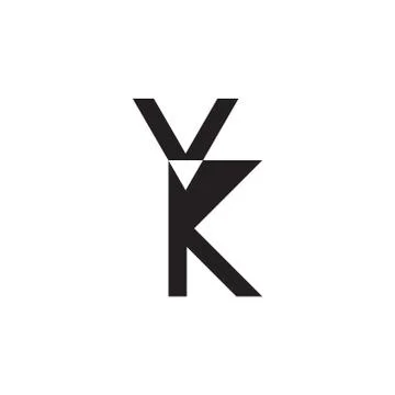 Vk initial letter vector logo icon Illustrazione stock