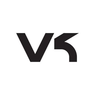 Vk initial letter vector logo icon Stock Illustration