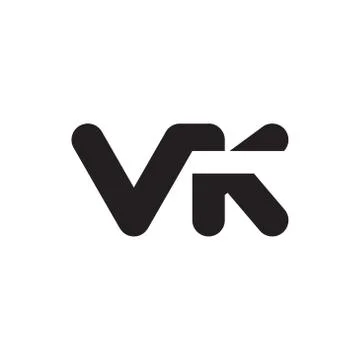 Vk initial letter vector logo icon Illustrazione stock
