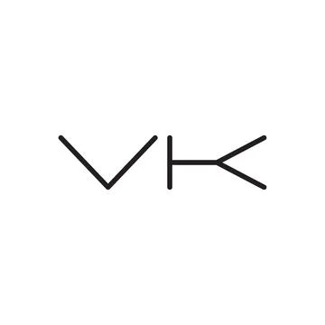 Vk initial letter vector logo icon Illustrazione stock