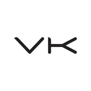 Vk initial letter vector logo icon Illustrazione stock