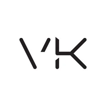 Vk initial letter vector logo icon Illustrazione stock