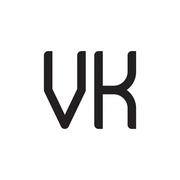 Vk initial letter vector logo icon Illustrazione stock