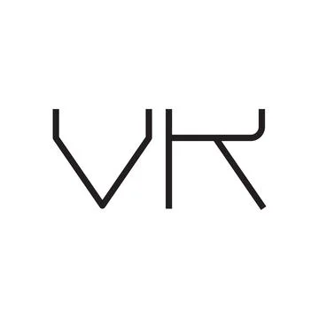 Vk initial letter vector logo icon Illustrazione stock